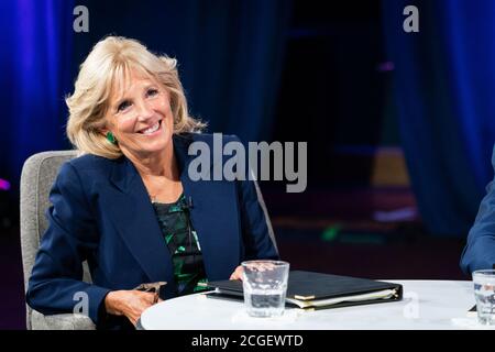 WILMINGTON, PA, États-Unis - 02 septembre 2020 - l'ancienne deuxième Dame Jill Biden avec son mari - le candidat démocrate à la présidence des États-Unis Joe Biden à un pré Banque D'Images