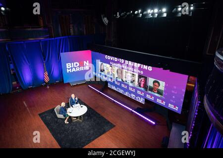 WILMINGTON, PA, États-Unis - 02 septembre 2020 - l'ancienne deuxième Dame Jill Biden avec son mari - le candidat démocrate à la présidence des États-Unis Joe Biden à un pré Banque D'Images