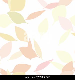 Motif vectoriel de feuilles d'automne sans couture - décoration répétée pour le textile, le papier d'emballage, la mode, etc Illustration de Vecteur