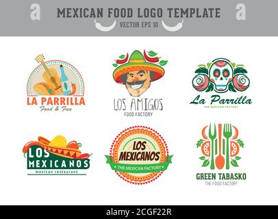 Logo de la cuisine mexicaine. Modèle de conception de logo Vector Illustration de Vecteur