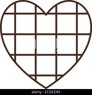 motif vectoriel en forme de coeur à carreaux Illustration de Vecteur