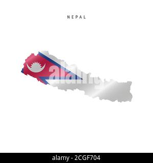 Carte du drapeau du Népal. Illustration vectorielle Illustration de Vecteur
