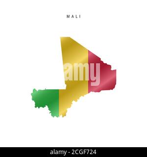 Carte du drapeau du Mali. Illustration vectorielle Illustration de Vecteur