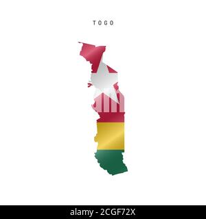 Carte du drapeau du Togo. Illustration vectorielle Illustration de Vecteur