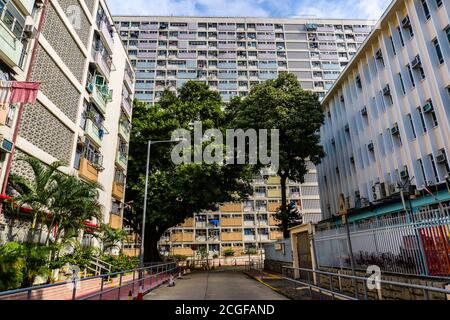 CHOI Hung Estate, Rainbow Estate, une propriété publique de logement à Ngau Chi WAN, Kowloon, Hong Kong Banque D'Images