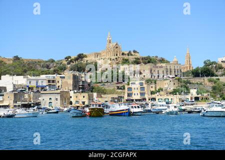 Église de la Madonna de Lourdes à Triq Lourdes, Għajnsielem, Malte. Banque D'Images