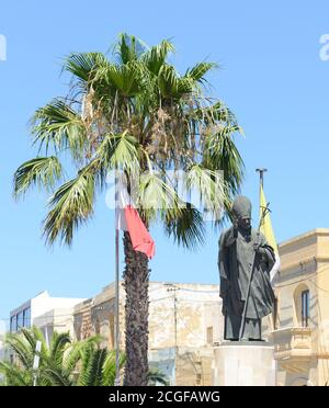 Monument Jean-Paul II à IR-Rabat Għawdex, Malte Banque D'Images