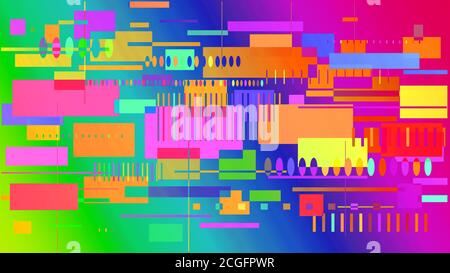 arrière-plan abstrait avec des carrés colorés Banque D'Images