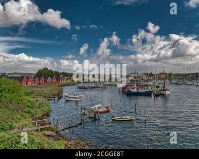 Petit port à Egernsund Gendarmstien, Denamrk Banque D'Images