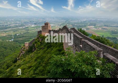 La Grande Muraille de Jiaoshan en Chine Banque D'Images