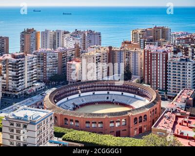 Plaza de toros de la Malagueta, arène du XIXe siècle à Malaga, Andalousie, Espagne. Banque D'Images