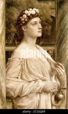 Poynter Edward - un portrait Vestal de Mlle Violet Lindsay - British School - 19e siècle Banque D'Images
