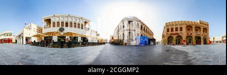 Souq Waqif vue panoramique , Doha Qatar Banque D'Images