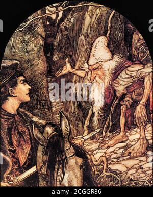Rackham Arthur - des contes de fées des Frères Grimm - British School - 19e siècle Banque D'Images
