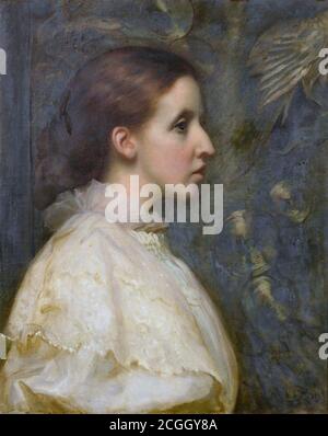 Richmond William Blake - Portrait de Maude Sarah Verney - British School - 19e siècle Banque D'Images