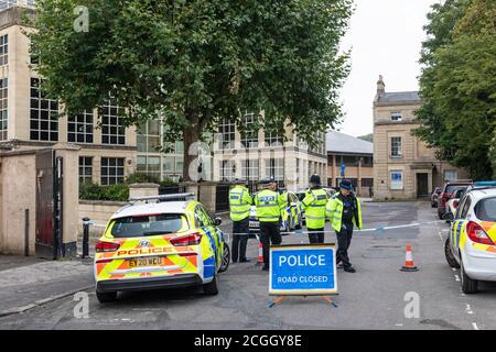 Bath, Royaume-Uni. 11 septembre 2020 le bureau de tri de Royal Mail à Bath a été fouillé par la police au sujet de « paquets usuils ». Jane Tregelles/Alamy crédit: Jane Tregelles/Alamy Live News Banque D'Images