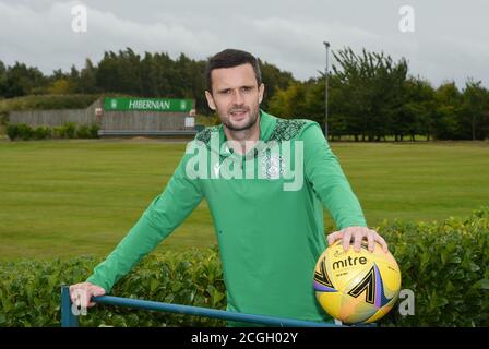 Tranent, Ormiston, East Lothian.Scotland. Royaume-Uni 10 septembre 20. Hibernian Jamie Murphy Conférence de presse pour SPL Match vs St Mirren crédit: eric mccowat/Alay Live News Banque D'Images