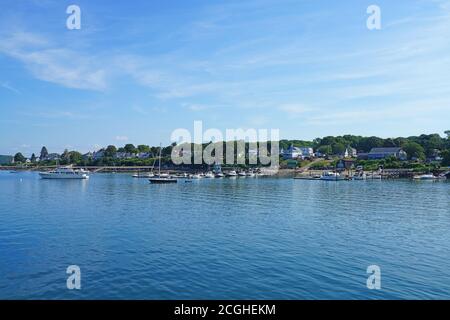 PORTLAND, ME -12 AOÛT 2020- vue sur les îles de la baie de Casco, Portland, Maine, États-Unis. Banque D'Images