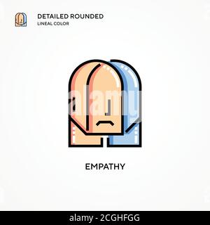 Icône de vecteur d'empathie. Concepts modernes d'illustration vectorielle. Facile à modifier et à personnaliser. Illustration de Vecteur