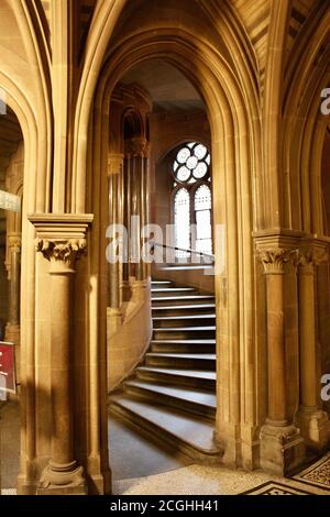 Escalier en marbre Institut de recherche et bibliothèque John Rylands Banque D'Images