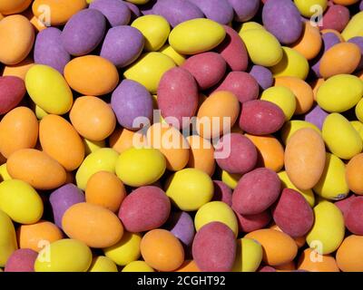 A pile of colorful sweets as a background. Candy close-up. Stock Photo