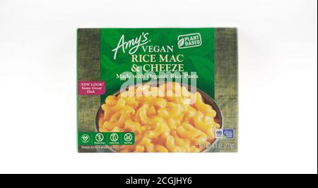 Amy's Vega Rice Mac & Cheeze aka macaroni et fromage mais sans produits laitiers Banque D'Images