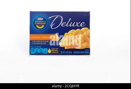 Boîte de macaroni au fromage originale Kraft Foods de luxe Banque D'Images