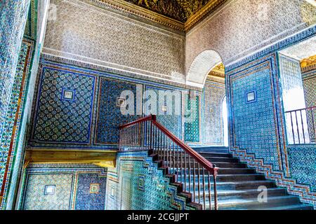 Intérieur de Casa de Pilatos (Maison du Pilate), Séville, Espagne Banque D'Images