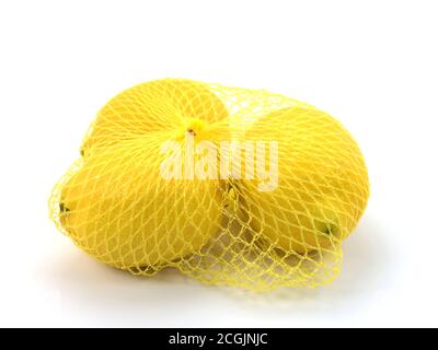 Citrons sur fond blanc Banque D'Images