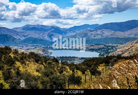 Queenstown, Lac Hayes, Île du Sud, Nouvelle-Zélande, Océanie. Banque D'Images