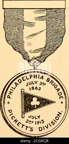 . Philadelphie dans la guerre civile, 1861-1865 . 1863, Hanovre, Pennsylvanie, juillet 6. 1863. Fairfield. PA Jime 30 et 1 juillet 1863, Taneytown, Md. 256 AUTRES MONUMENTS D'INTÉRÊT SPÉCIAL POUR PHILADELPHIENS. Le cimetière national du Monument National. Pennsylvania Memorial Hancock Avenue (section sud). Lincolns Gettysburg Address, Memorial... Cimetière national. High Water Mark (livre de bronze) Avenue Hancock (cosse d'arbres). Major-général George Gordon Meade Eques-   statue de trian près de High Water Mark. Général de division Winfield S. Hancock Eques-trian Statue East Cemetery Hill. Général de division John F. Reynolds Equestrian Sta Banque D'Images