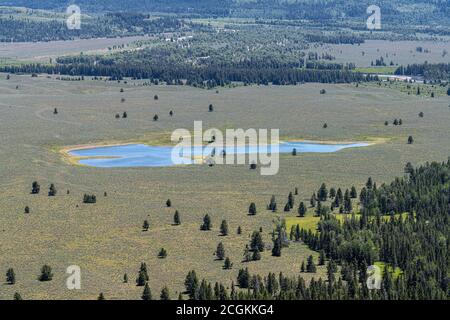 Lac à proximité de la chaîne de Teton, parc national de Teton Banque D'Images