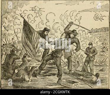 . Andersonville : une histoire des prisons militaires de Rebel, quinze mois un invité de la confédération sudiste : Une expérience de soldat privé à Richmond, Andersonville, Savannah, Millen, Blackshear, et Florence . ut a redessiné sous couvert des bois et le long de la ligne d'or des travaux que nous avions laissés, et a gardé un paking loin et sharpshooting chez nous toute la nuit. Ils ont ouvert le feu à partir de plusieurs pièces d'artillerie depuis le front, depuis le theleft, et de quelques armes lourdes à droite de US&gt dans les principaux ouvrages autour d'Atlanta. Nous n'avons pas passé beaucoup de temps ce soir-là, Eith Banque D'Images