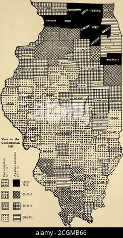 . L'ère de la guerre civile, 1848-1870 . arlythe Illinois Central. John Wentworth, le leader du gouvernement de Chicago, l'ami des travailleurs et des opposant des banques, des entreprises et des privilèges spéciaux, a pris le pas en faveur de la nouvelle constitution.46 d'autres républicains ont affirmé qu'ils avaient l'intention de soutenir le document dans son ensemble, tout en soumettant certains articles séparément. Les représentants du gouverneur Yates ont fait du busilyat un travail dans une campagne mouvante contre la nouvelle constitution; des représentants d'Owen Lovejoy ont mis sur le terrain des présentateurs des deux partis Banque D'Images