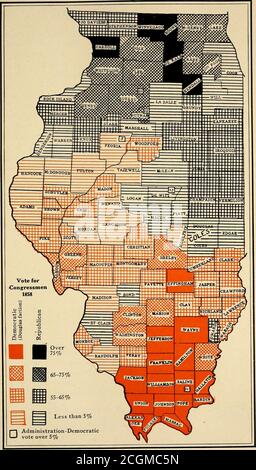 . L'ère de la guerre civile, 1848-1870 . onents en tant que politicien hv-ing peu de revendication au soutien du peuple de l'Illinois. Vingt ans d'opportunités illimitées pour la fonction publique n'ont jamais initié ou sérieusement influencé la promulgation de toute mesure qui avait contribué à toute fashion substantielle sur le bien-être de l'État, ou même de la nation. Sa position discrète au congrès a été déclarée comme une opposition hisemptique à la guerre mexicaine ; il a été accusé d'avoir même voté contre l'envoi de fournitures à l'armée américaine au Mexique. Le jour de l'élection est arrivé le 2 novembre Banque D'Images