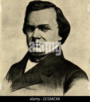 . L'ère de la guerre civile, 1848-1870 . Gress. Il s'est mis à ressentir le pouls de l'opinion publique, tranquillement et sans aucune obtrude. Le soutien du centre de l'Illinois a été particulièrement important; il a cherché à apprendre la volonté. En septembre, il est apparu à la foire de l'État de Spring-field et a accueilli avec joie toutes les personnes qu'il a rencontrées avec un coup de main ou une gifle sur l'épaule; Il a rejoint des groupes qui se sont joints sur les sujets de la journée et est rapidement devenu le lecenter de la discussion.7 les évidences d'un sentiment grogningantislavery dans l'Illinois ne pouvait pas échapper si shrewdan observateur. L'intérêt pour la situation dans la saignée du Kansas a été Banque D'Images