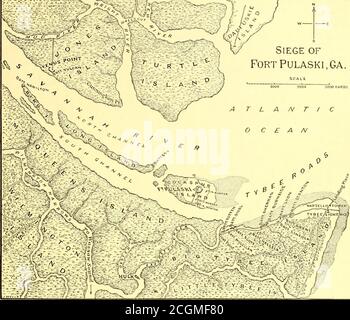 . Batailles et chefs de la guerre civile : être pour la plupart des contributions des officiers de l'Union et des Confédérés, basées sur la série de la guerre du siècle. . d poincé. Un autre grand chariot à élingue a été utilisé à l'autre extrémité des patins, qui a été levé par la vis, formant un chariot à quatre roues temporaire. Deux cent cinquante hommes ont été nécessaires pour le déplacer sur les routes difficiles en atteignant les batteries. Je ne peux pas rendre plus grand hommage au patriotisme des 7e volieuiters du Connecticut, les troopsgénéralement m'ont fourni pour ce devoir, que de dire que, quand les charrettes à toile ont souvent coulé tot Banque D'Images