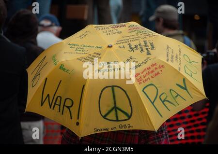 21 mars 2009 rassemblement anti-guerre et marche à Hollywood, CA, États-Unis. Banque D'Images