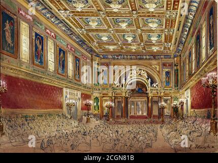 Haghe Louis - Buckingham Palace - concert inauguaral dans le Salle de bal - École belge - XIXe siècle Banque D'Images