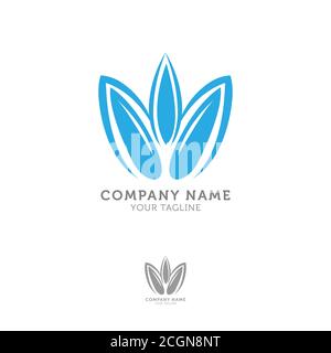 Motif fleuri abstrait. Symbole de création de ligne. Icône universelle. Signe Lotus. Modèle de logotype simple pour les entreprises haut de gamme. Illustration vectorielle. Illustration de Vecteur