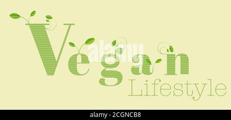Illustration vecteur Vegan Lifestyle Illustration de Vecteur