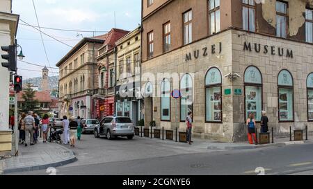 Sarajevo, Bosnie-Herzégovine - 3 juillet 2018 : le Musée de Sarajevo (Muzej), site de l'assassinat de François Ferdinand, Sarajevo, Bosnie-Herzégovine Banque D'Images