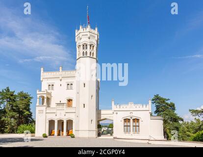 Château d'Oskarmahil (Oscarhil), château sur la péninsule de Bygdoy, bâtiment néo-gothique laïque, Bygdoy, Oslo, Norvège Banque D'Images