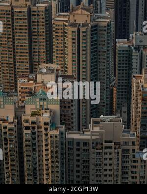 Immeubles de haute hauteur à Hong Kong, Chine Banque D'Images