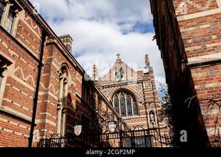 Keble College Oxford accueille une conférence commerciale pendant La pause de Pâques avec les délégués venant d'une grande variété d'endroits et de séjour Banque D'Images