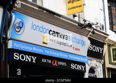 The London Camera Exchange, Nottingham City Centre. Banque D'Images