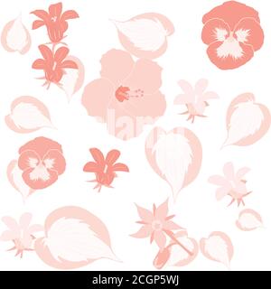 Fleurs magnifiques et colorées sans couture Illustration de Vecteur