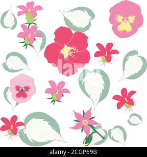 Fleurs magnifiques et colorées sans couture Illustration de Vecteur