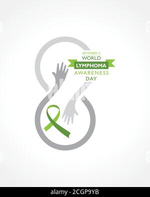 Illustration vectorielle de la Journée mondiale de sensibilisation au lymphome observée en septembre 15 Illustration de Vecteur