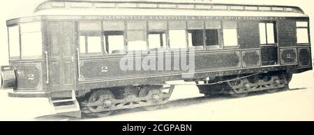 . Journal de chemin de fer de la rue . LA COUPE CI-DESSUS REPRÉSENTE UNE LONGUEUR DE 30 PIEDS. VESTIBULED VOITURE FERMÉE MONTÉE SUR LE N° 6 M.C.B. CAMIONS DOUBLES. 32 PIEDS VESTIBULED BAGAGES ET VOITURE DE TOURISME POUR LE TRAFIC INTERURBAIN ENVOYEZ-NOUS VOS SPÉCIFICATIONS ET OBTENEZ NOS PRIX STREET RAILWAY JOURNAL. :{39 LACLEDE CAR CO., ST. LOUIS, MISSOURI. CONSTRUCTEURS DE camions et de camions Banque D'Images